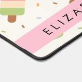 Ice Cream Pattern, Ice Cream Cone, Jouw naam Bureaumat (Hoek)