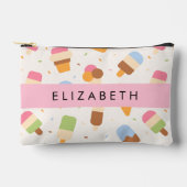 Ice Cream Pattern, Ice Cream Cone, Jouw naam Etui (Voorkant)