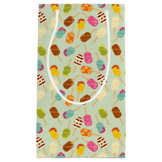 Ice Cream Pattern Klein Cadeauzakje (Voorkant)