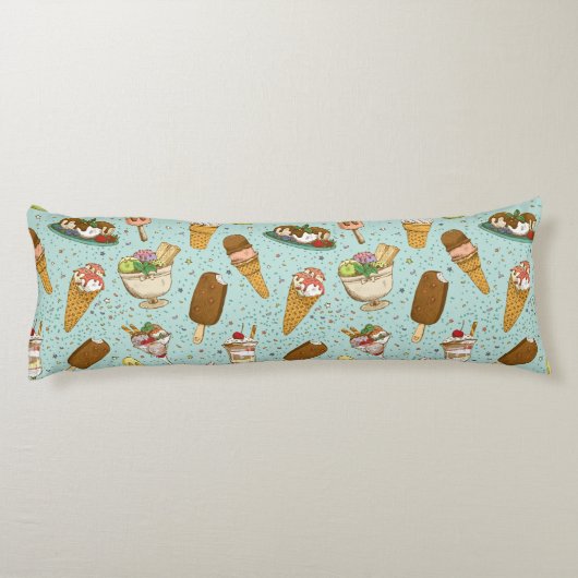Ice Cream Pattern Lichaamskussen (Achterkant)