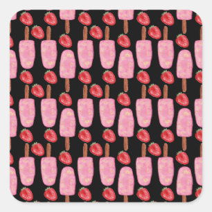 Ice cream pattern Lollies pattern lollipop 1 Vierkante Sticker