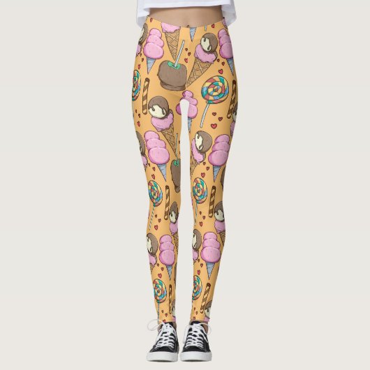Ice cream pattern | Lollies pattern | lollipop 26 Leggings (Voorkant)