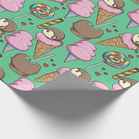 Ice cream pattern | Lollies pattern | lollipop 29 Cadeaupapier (Hoek)