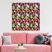Ice cream pattern | Lollies pattern | lollipop 4 Canvas Afdruk (Insitu (Woonkamer))