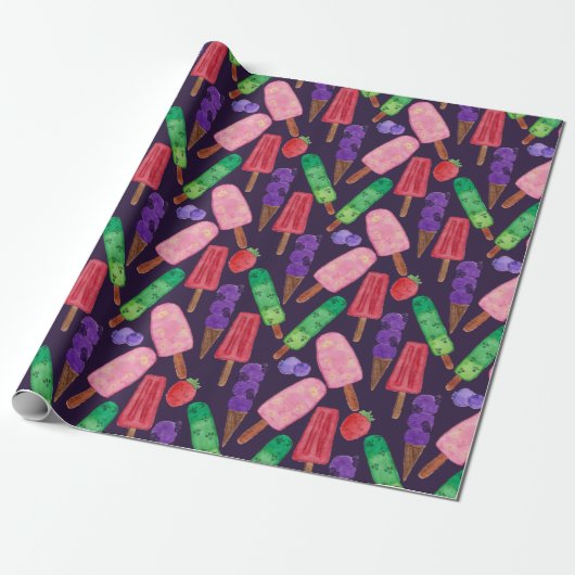 Ice cream pattern | Lollies pattern | lollipop 6 Cadeaupapier (Uitgerold)