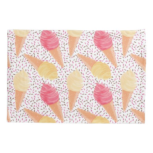 Ice Cream Pattern-patroontrappen Kussensloop (Achterkant)