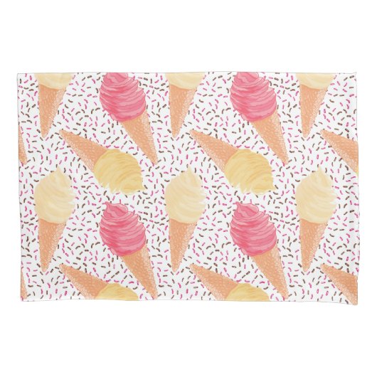 Ice Cream Pattern-patroontrappen Kussensloop (Voorkant)