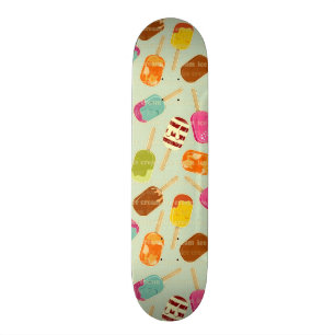 Ice Cream Pattern Skateboard