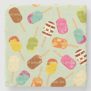 Ice Cream Pattern Stenen Onderzetter