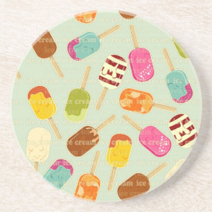 Ice Cream Pattern Zandsteen Onderzetter