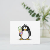 Ice Cream Penguin Briefkaart (Staand voorkant)