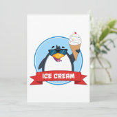Ice Cream Penguin Kaart (Staand voorkant)