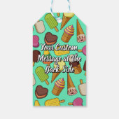 Ice Cream-pictogrammen Cadeaulabel (Achterkant)