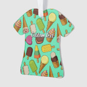 Ice Cream-pictogrammen Ornament (voorkant)