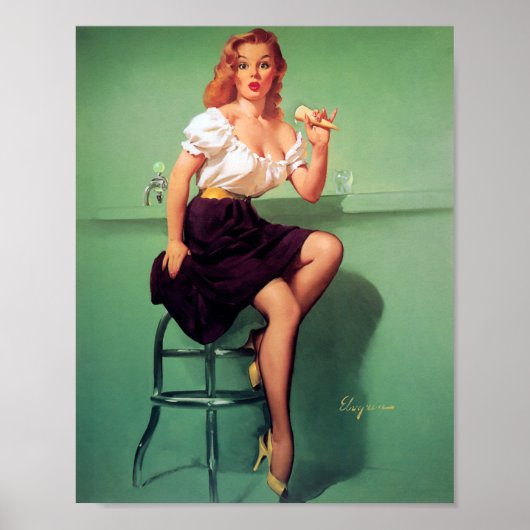 Ice Cream Pin Up Poster (Voorkant)