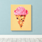 Ice Cream Pizza Canvas afdrukken (Insitu (Houten vloer))