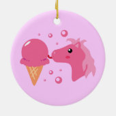 Ice Cream Pony Keramisch Ornament (Achterkant)