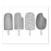 Ice Cream Poppen Bars Popsicle Creamsicle Fudge Rubberstempel (Afrduk)