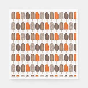 Ice Cream Poppen Bars Popsicle Creamsicle Fudge Servet