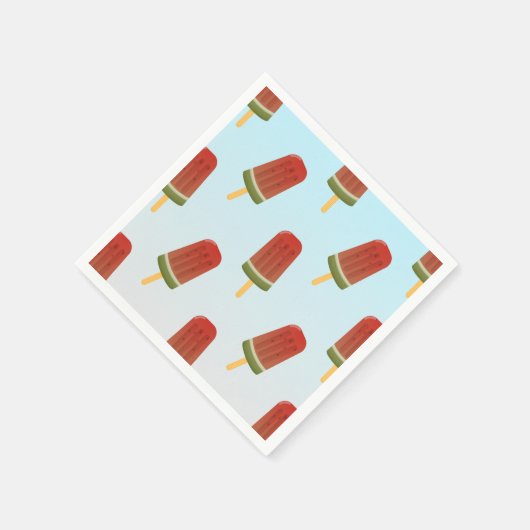 Ice Cream Popsicle Pattern Party Servetten (Hoek)