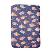 Ice cream, popsicles and cherries pattern badmat (Voorkant Verticaal)