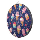 Ice cream, popsicles and cherries pattern dartbord (Voorkant Rechts)