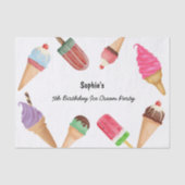 Ice Cream Popsicles Summer Pool Party Tissuepapier (Voorkant)