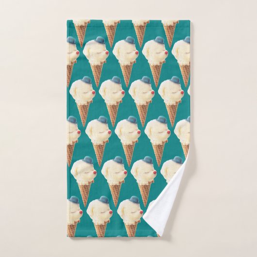 Ice Cream Puppy Pattern Bad Handdoek (Handdoek)