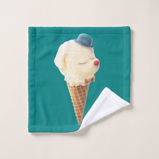 Ice Cream Puppy Pattern Bad Handdoek (Wasdoekje)