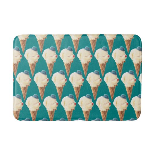 Ice Cream Puppy Pattern Badmat (Voorkant)