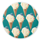 Ice Cream Puppy Pattern Keramische Knop (Voorkant)