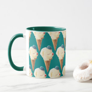 Ice Cream Puppy Pattern Mok