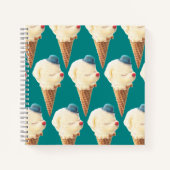 Ice Cream Puppy Pattern Notitieboek (Voorkant)