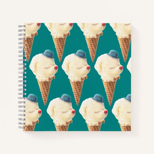 Ice Cream Puppy Pattern Notitieboek (Voorkant)