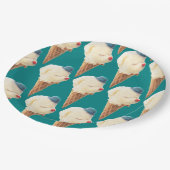 Ice Cream Puppy Pattern Papieren Bordje (Gekanteld)