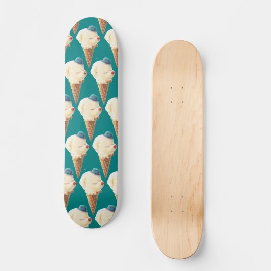 Ice Cream Puppy Pattern Skateboard (Voorkant)