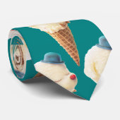 Ice Cream Puppy Pattern Stropdas (Opgerold)