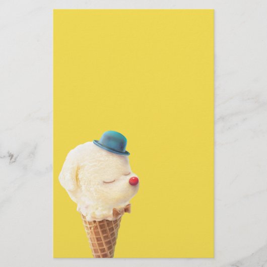 Ice Cream Puppy - Zoet & Chill Briefpapier (Voorkant)