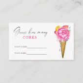 Ice cream - Raad hoeveel kurken bruids spel Informatiekaartje (Voorkant)