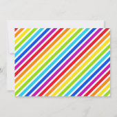 Ice Cream Rainbow Birthday Party Invitation Kaart (Achterkant)
