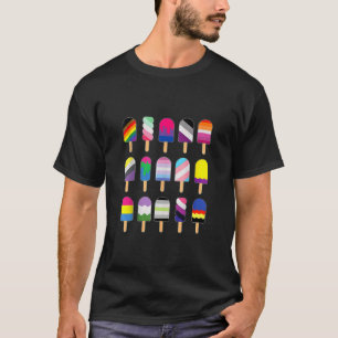 Ice Cream Rainbow Flag LGBT Gay Lesbian Prid T-shirt