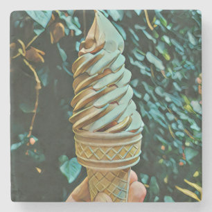 Ice cream recipe stenen onderzetter