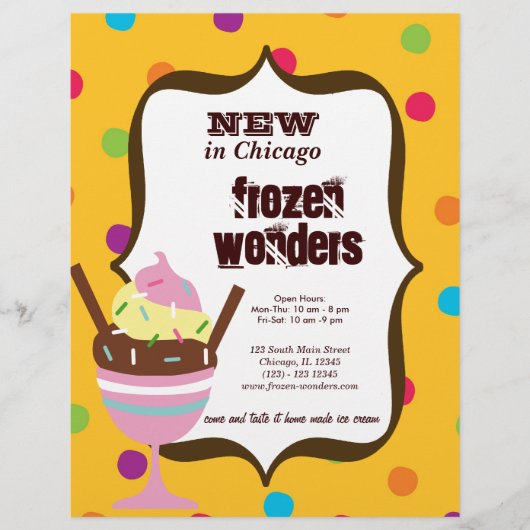 Ice Cream Salon Flyer (Voorkant)