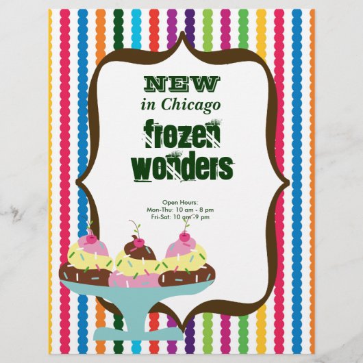 Ice Cream salon Flyer (Voorkant)