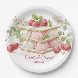 Ice Cream Sandwich Day Waterverf Papieren Bordje