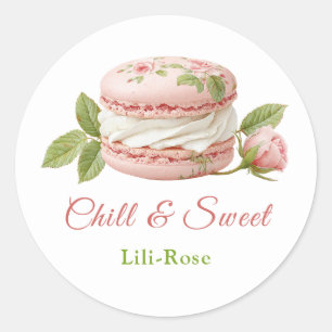 Ice Cream Sandwich Day Waterverf Ronde Sticker