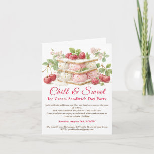 Ice Cream Sandwich Day Waterverf Uitnodiging