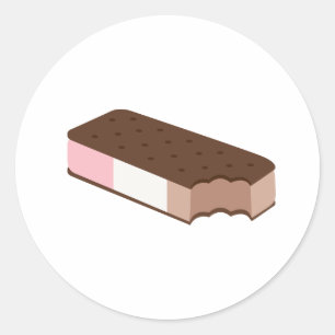 Ice Cream Sandwich Ronde Sticker