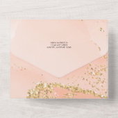 Ice Cream Scoop | Glitter-Vrijgezellenfeest All In One Uitnodiging (Achterkant)