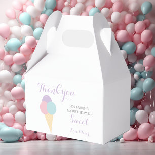 Ice Cream Scoop Pastel Kleurrijke verjaardagsfeest Bedankdoosjes